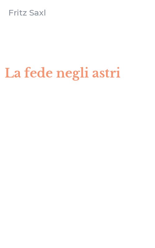 La fede negli astri