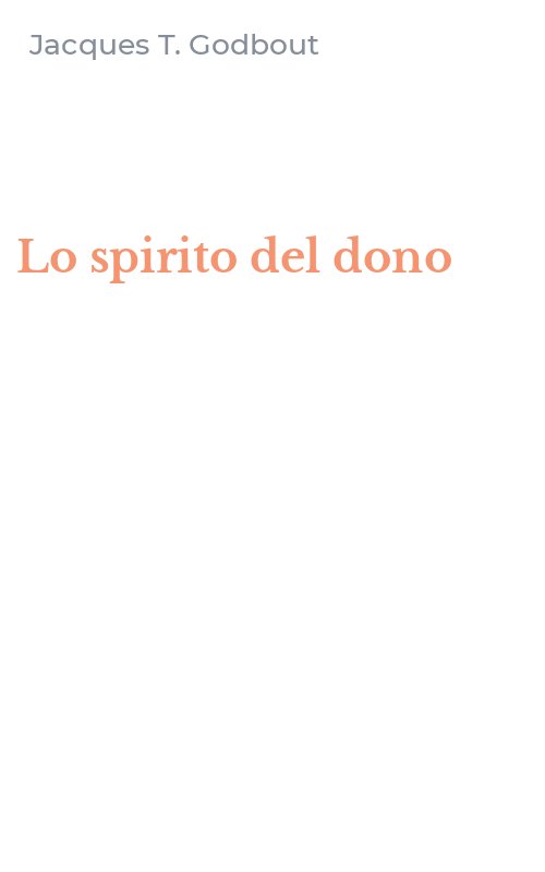 Lo spirito del dono