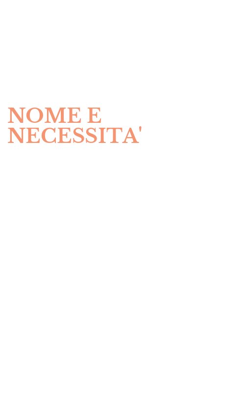 NOME E NECESSITA'