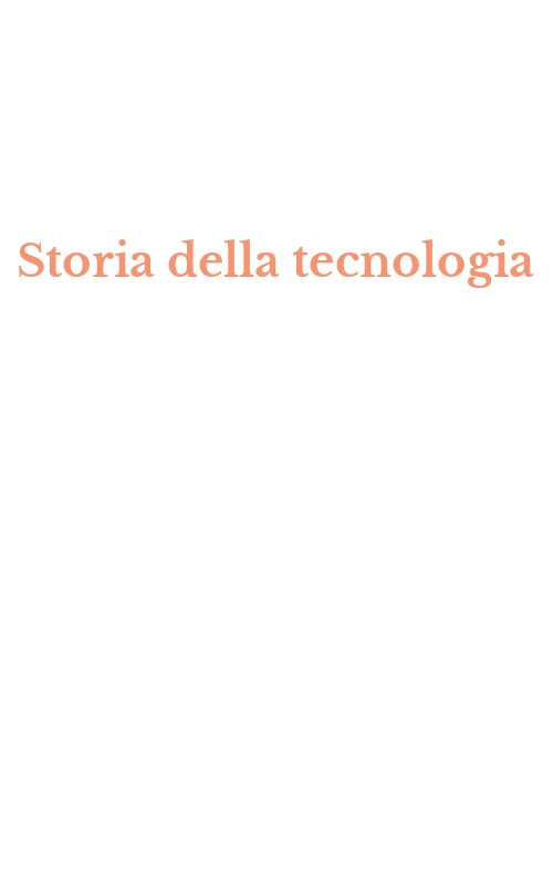 Storia della tecnologia