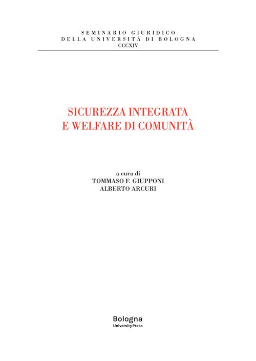 Sicurezza integrata e welfare di comunità