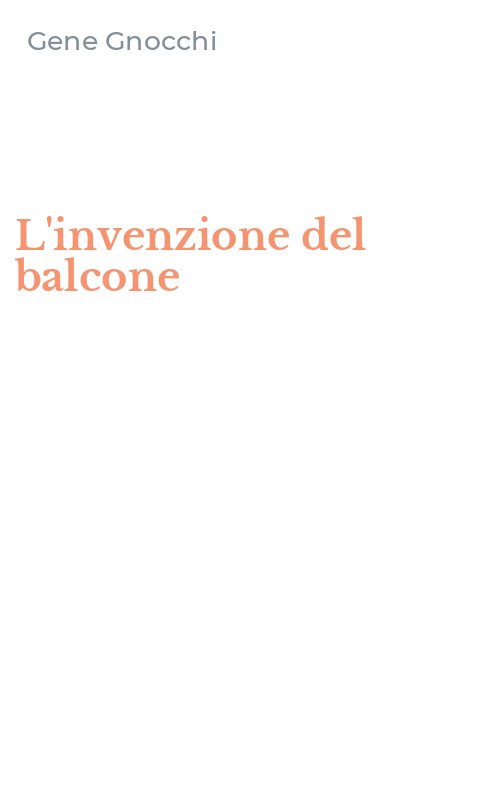 L'invenzione del balcone