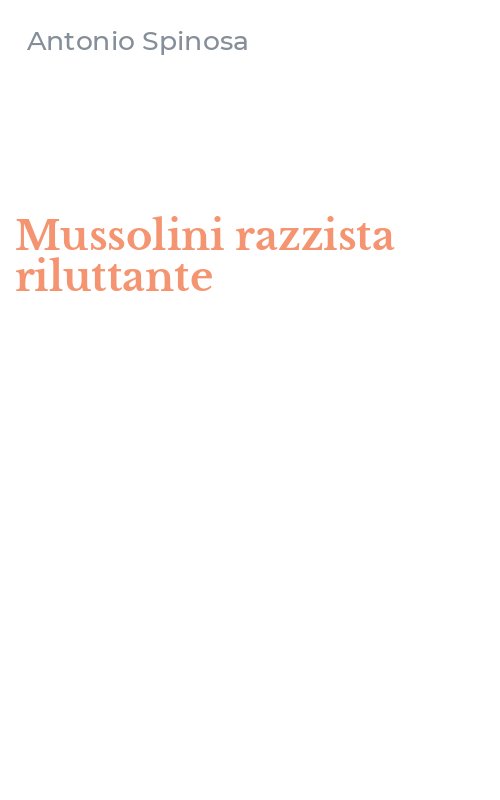 Mussolini razzista riluttante