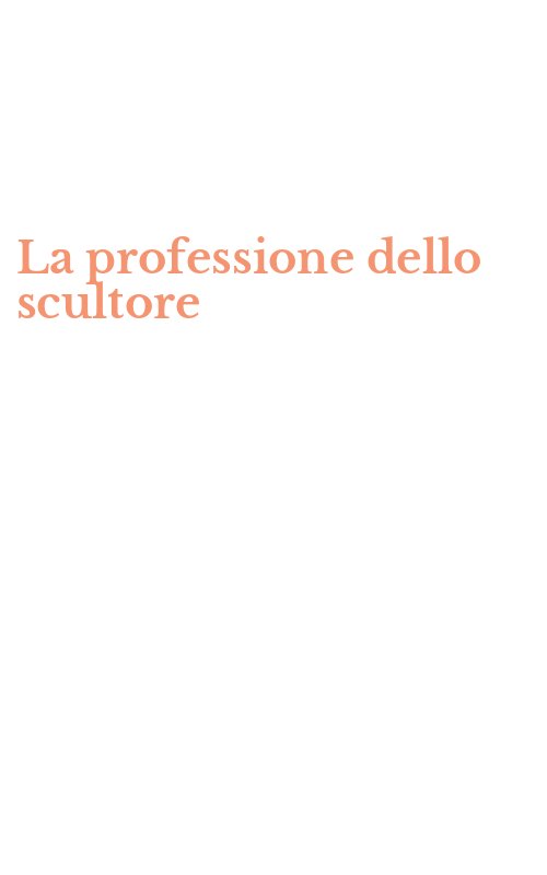 La professione dello scultore