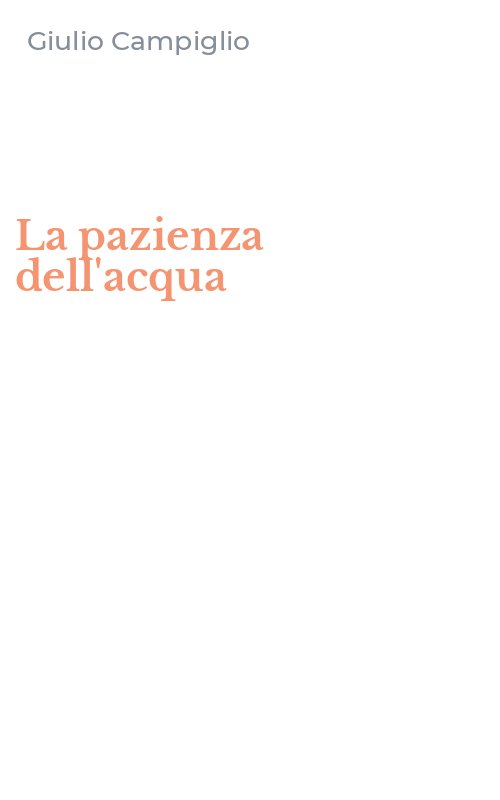 La pazienza dell'acqua