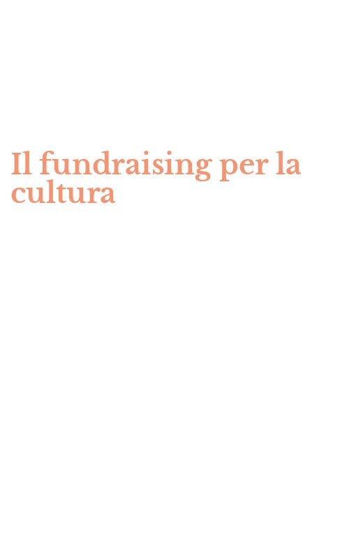 Il fundraising per la cultura
