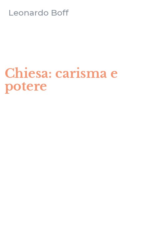 Chiesa: carisma e potere
