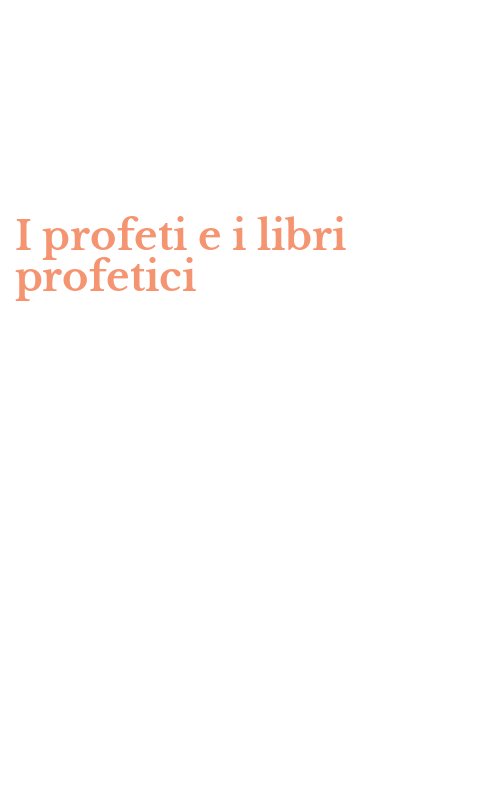 I profeti e i libri profetici