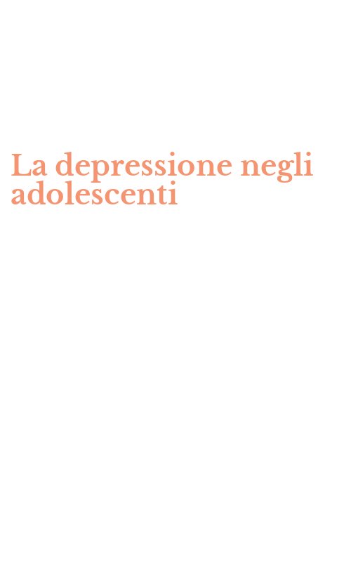 La depressione negli adolescenti