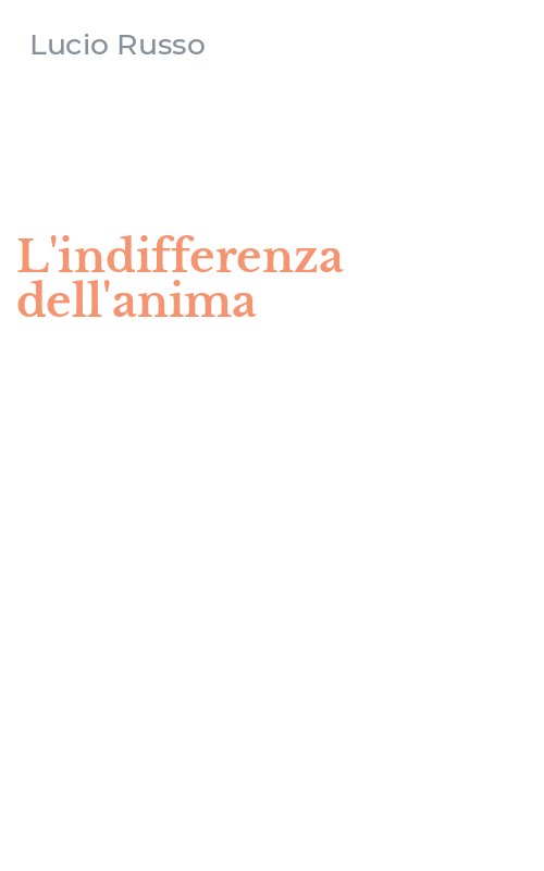 L'indifferenza dell'anima