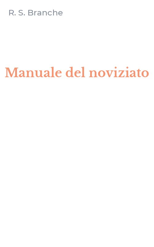 Manuale del noviziato