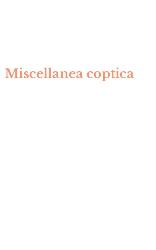 Miscellanea coptica