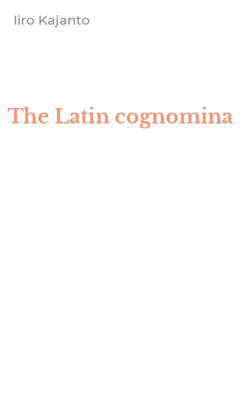 The Latin cognomina