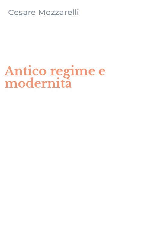 Antico regime e modernità