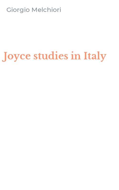 Joyce studies in Italy