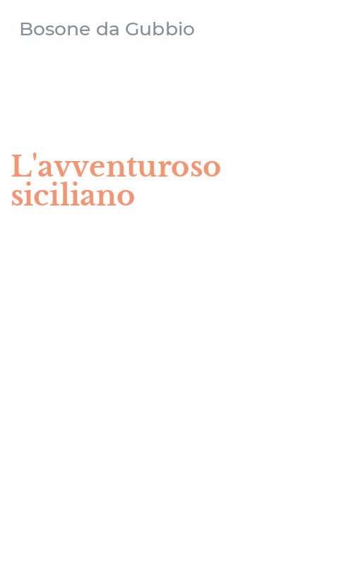 L'avventuroso siciliano