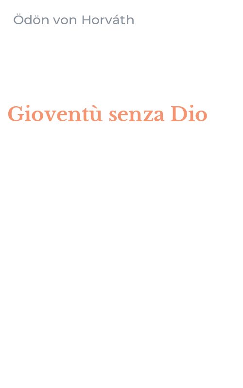 Gioventù senza Dio