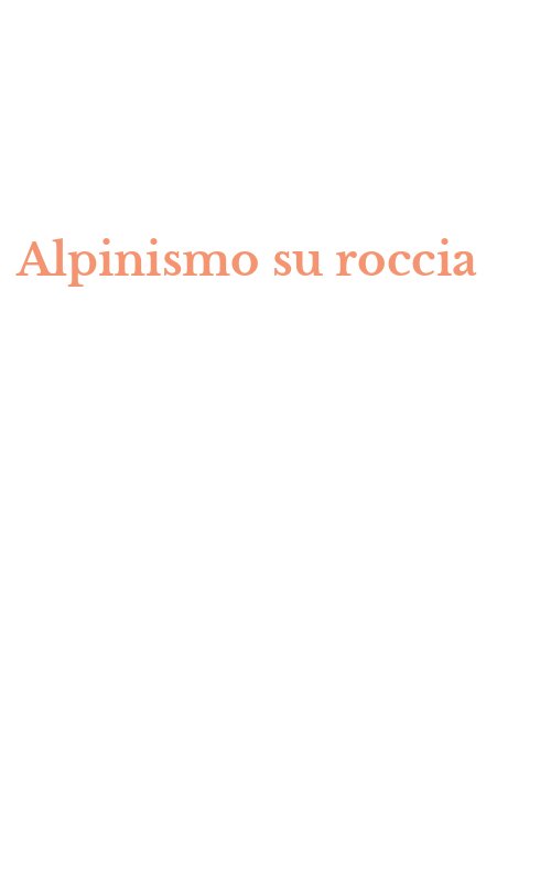 Alpinismo su roccia