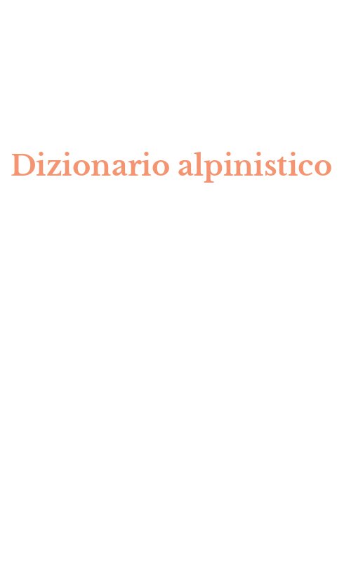 Dizionario alpinistico