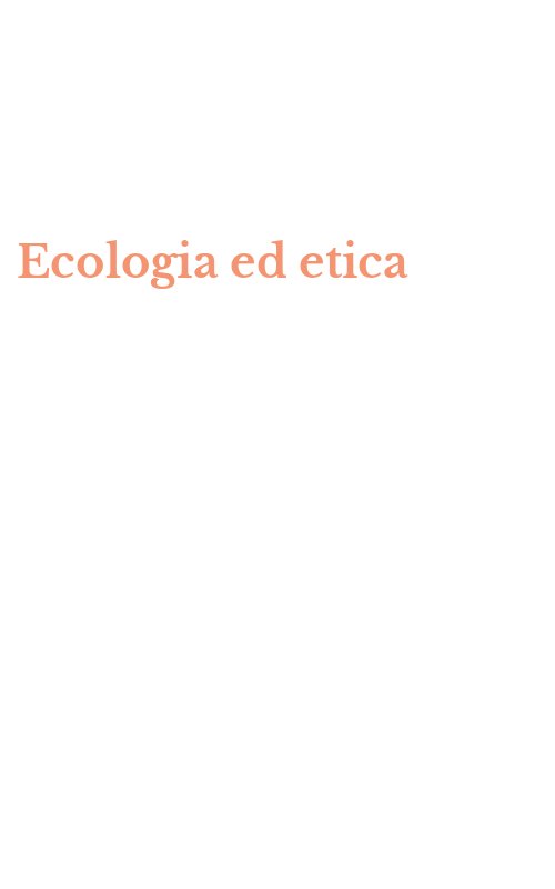 Ecologia ed etica