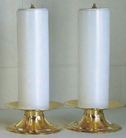 CANDELIERI DORATI COMPLETI DIAMETRO 8 CM