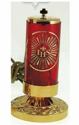 LAMPADA PER SANTISSIMO  STILE IMPERO A BATTERIE