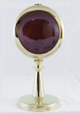 RELIQUIARIO IN OTTONE DORATO
