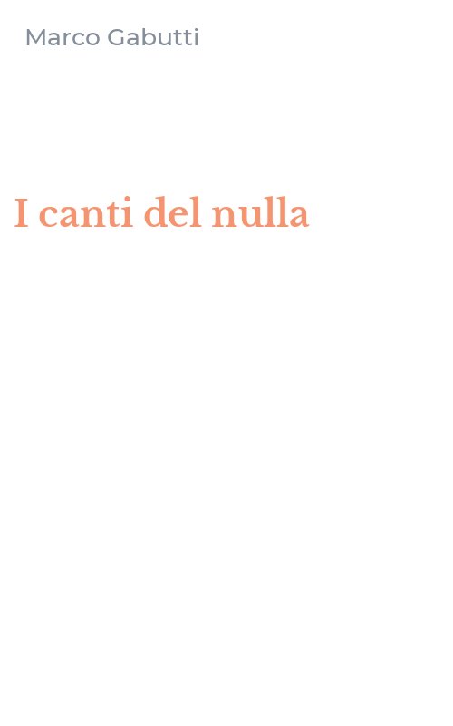I canti del nulla