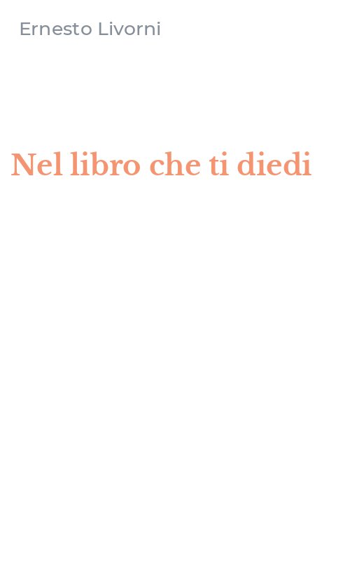 Nel libro che ti diedi
