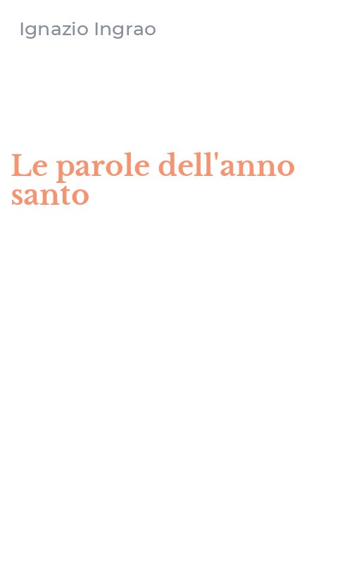 Le parole dell'anno santo