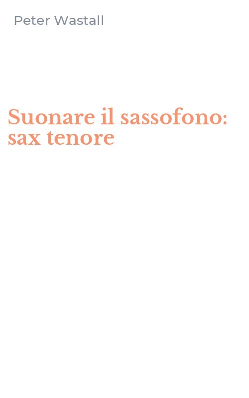 Suonare il sassofono: sax tenore