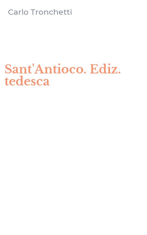 Sant'Antioco. Ediz. tedesca