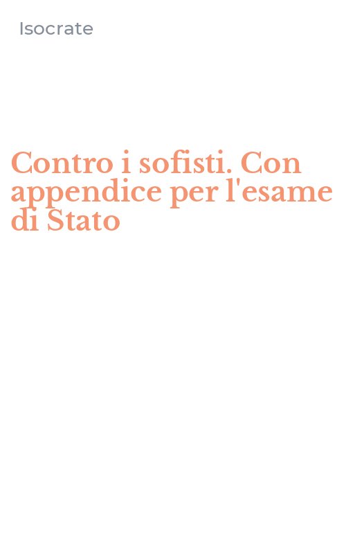 Contro i sofisti. Con appendice per l'esame di Stato