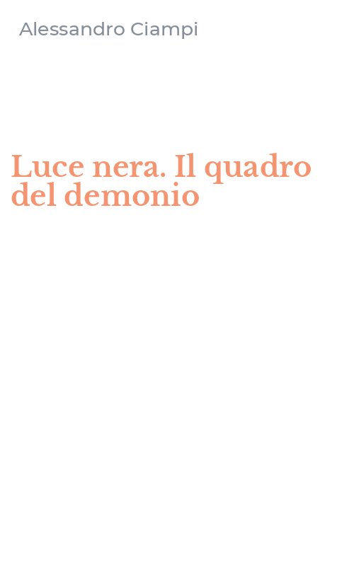 Luce nera. Il quadro del demonio