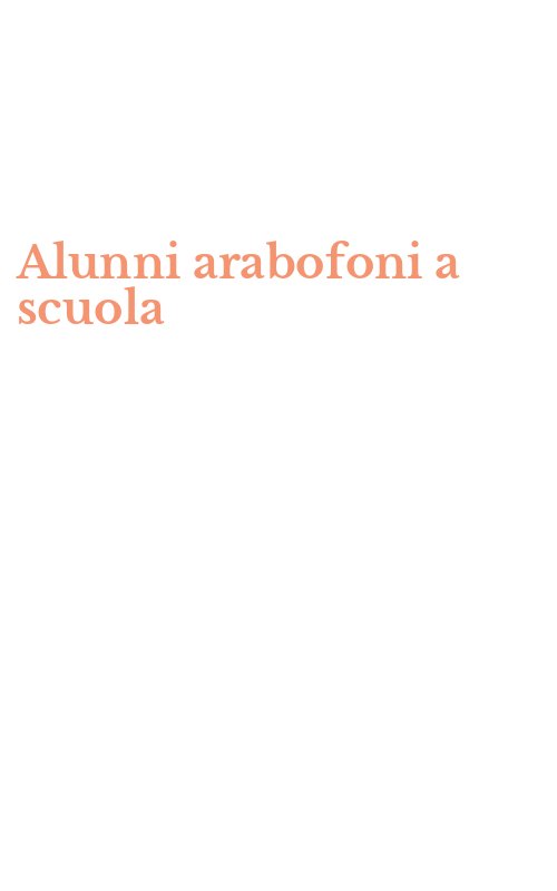 Alunni arabofoni a scuola