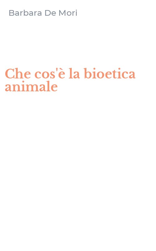Che cos'è la bioetica animale