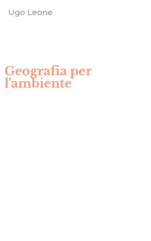 Geografia per l'ambiente