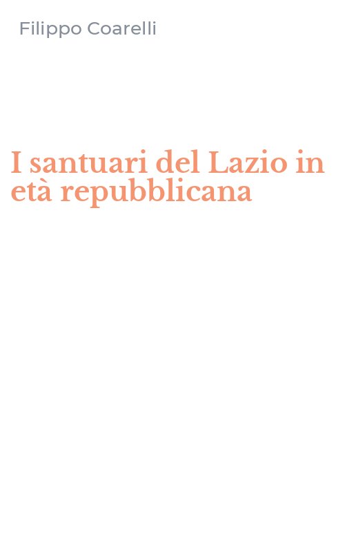 I santuari del Lazio in età repubblicana