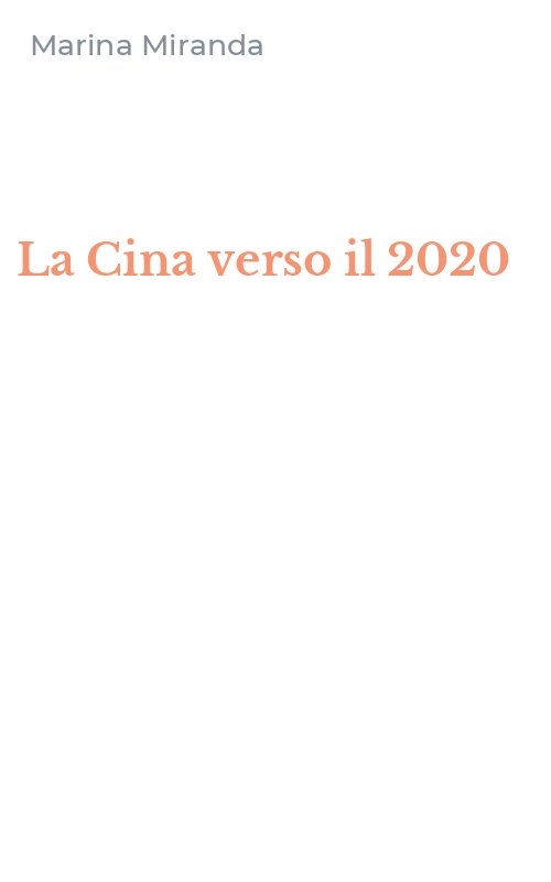 La Cina verso il 2020