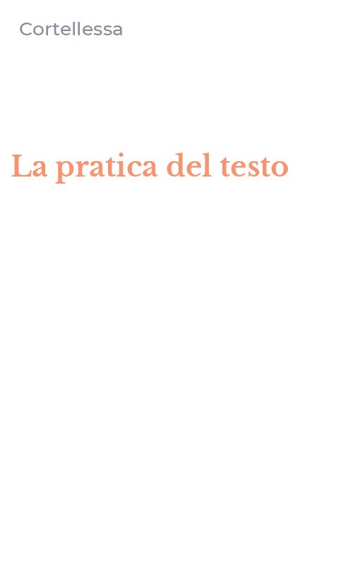 La pratica del testo