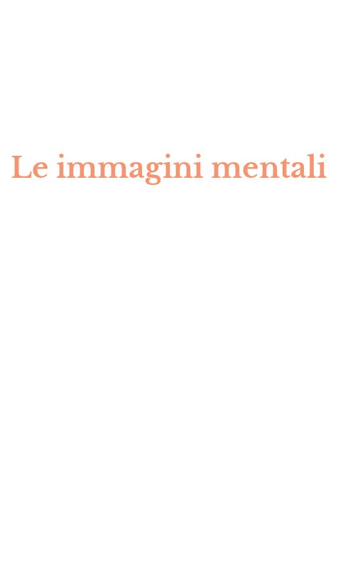 Le immagini mentali
