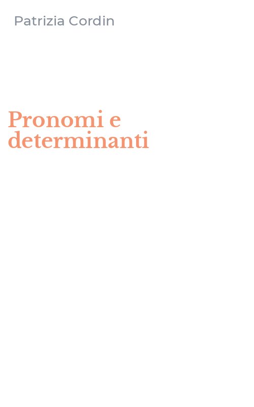 Pronomi e determinanti