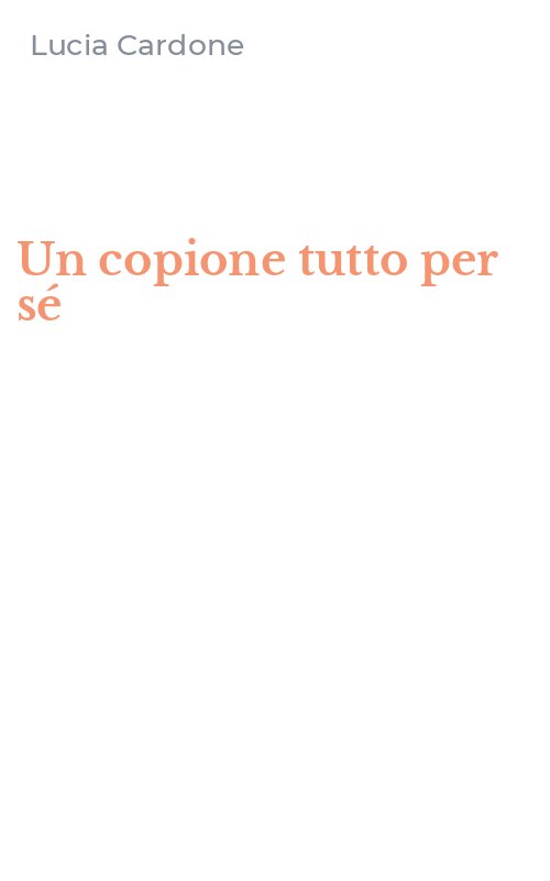 Un copione tutto per sé