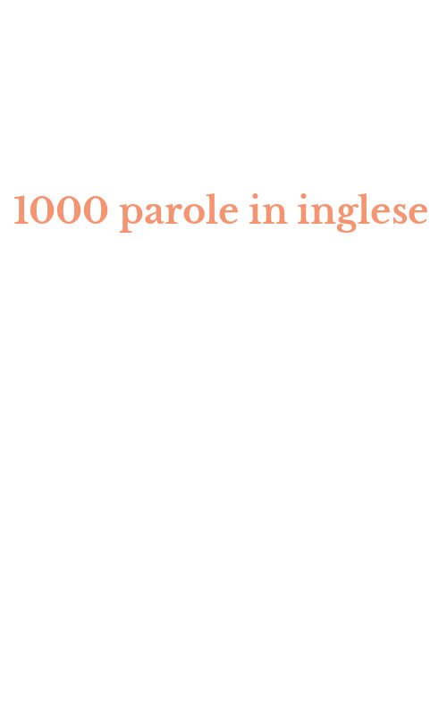 1000 parole in inglese