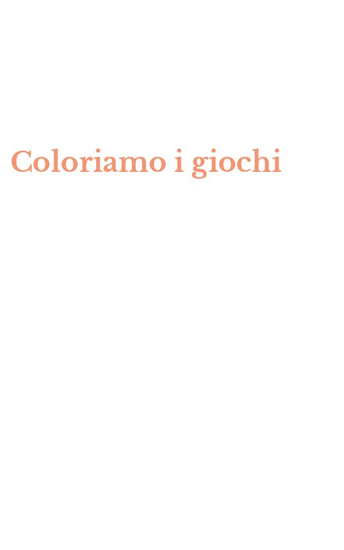 Coloriamo i giochi