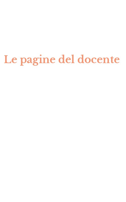 Le pagine del docente