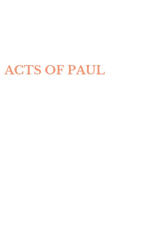 ACTS OF PAUL