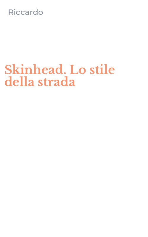 Skinhead. Lo stile della strada