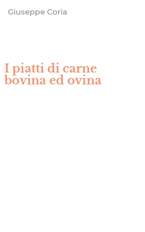 I piatti di carne bovina ed ovina