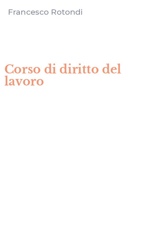 Corso di diritto del lavoro